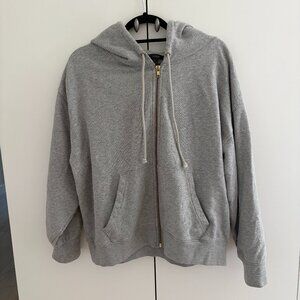 Grey Zip Sweatshirt J.Crew Oversized S
